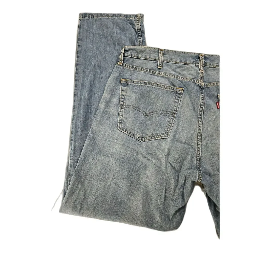 Levi's 559 Jeans Mens 38x34 Blue Jeans Denim Relaxed Straight Leg Distressed